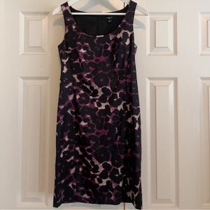 ANN TAYLOR Elegant Black and Purple Women's Dress
